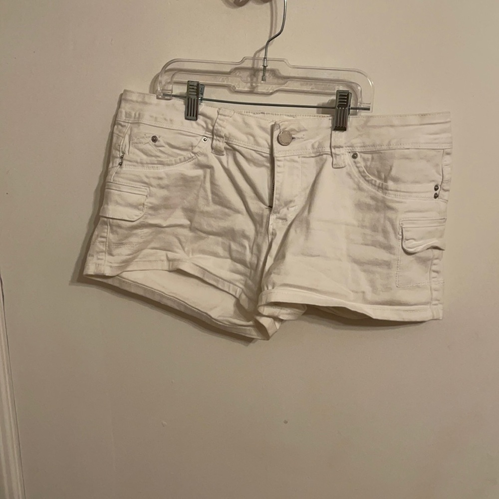 White Jean shorts